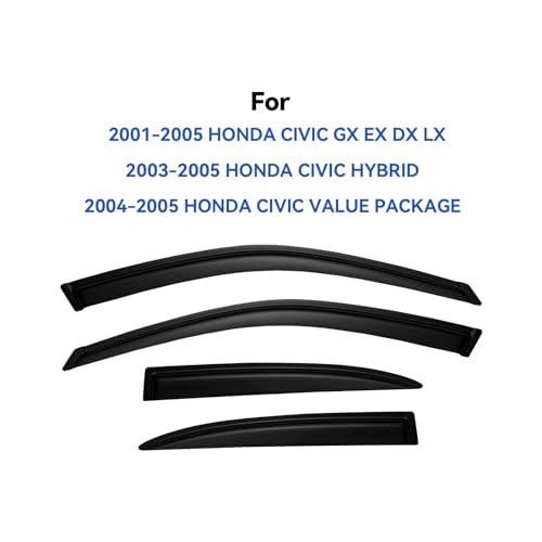 Window Visors Rain Guards for Honda Civic 2001 2002 2003 2004 2005 Sedan