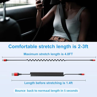 Coiled Lightning Cable (2 Count)