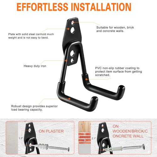 Heavy Duty Garage Hooks 6 Pack