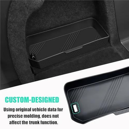 GGCLIMAX Car Organizer Rear Trunk Side Storage Box Compatible with Tesla Model X 2022