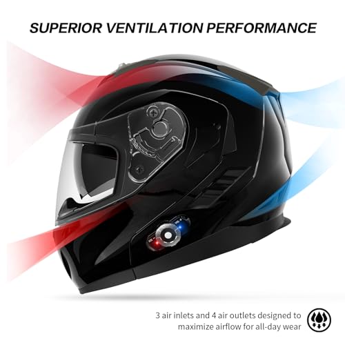 Motorcycle Helmet Bluetooth 5.0 Integrated New EPS FreedConn BM2