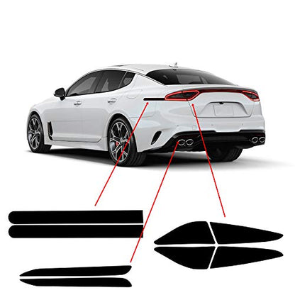 Tail Light Sidemarkers Rear Reflectors Lamp Precut Tint Kit Compatible with and Fits Kia Stinger GT