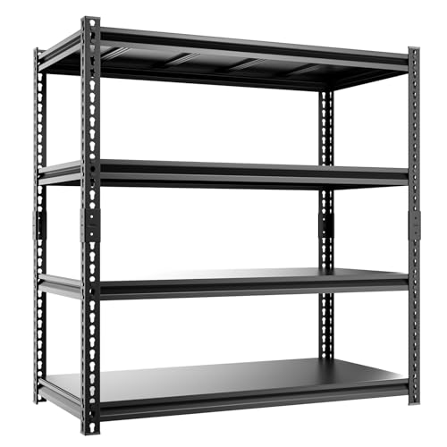4 Tier 40" W X 20" D X 60" H Storage Shelves 2200LBS Garage Shelving Metal Storage Shelf Adjustable Metal Racks with Shelves Heavy Duty Shelving Units and Storage Utility Shelf (4 Count)