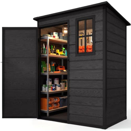 5x3 FT Outdoor Storage Shed with Reinforced Floor & Window