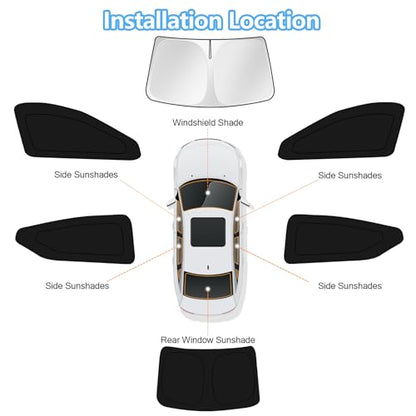 Car Window Shades for Nissan Altima Platinum 2019 (6 Count)