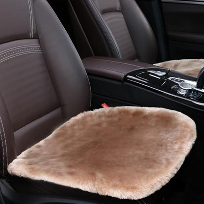 2 Pack Fuzzy Sheepskin Car Seat Covers for Soft Fur Wool Cushions (2 Count)