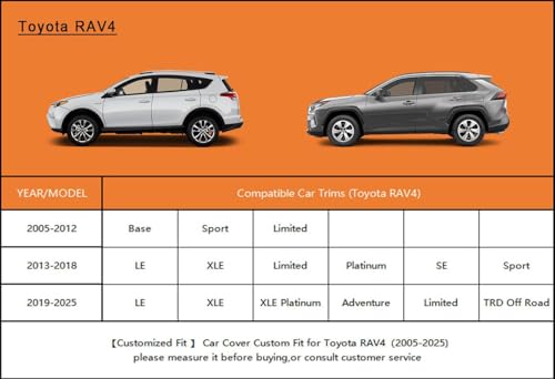6 Layers Waterproof SUV Car Cover for Toyota RAV4 2006