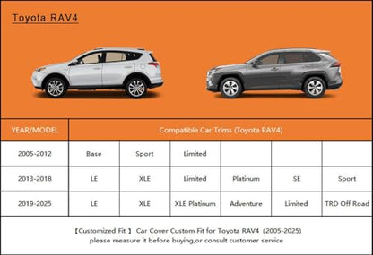 6 Layers Waterproof SUV Car Cover for Toyota RAV4 2006