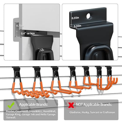 Slatwall Hooks 10 Pack Heavy Duty Multi Sizes (10 Count)