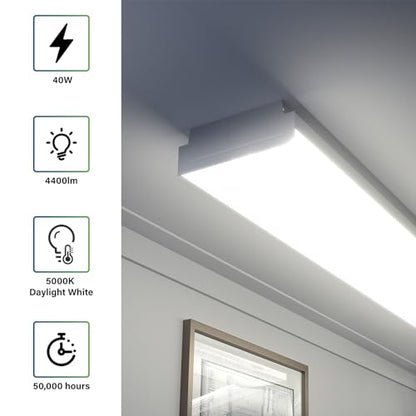 4FT LED Wraparound 40W Shop Lights for Garage (4 Count)