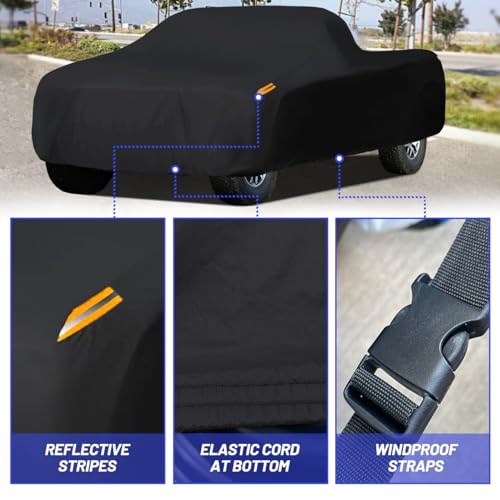 Waterproof Car Cover All Weather Snowproof UV Protection Windproof Outdoor Full Truck Cover