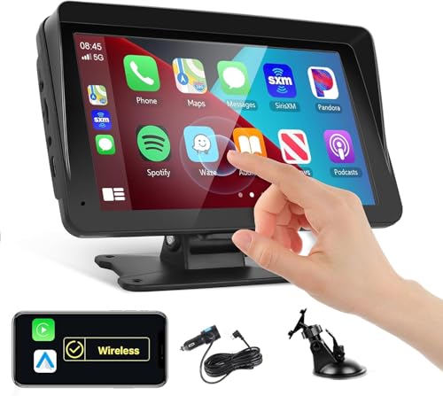 Portable Car Stereo with Wireless Carplay 7Inch Carplay Screen