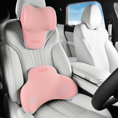 Lumbar Support and Headrest Pillow for Car
