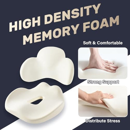 Car Seat Cushion and Lumbar Support Pillow