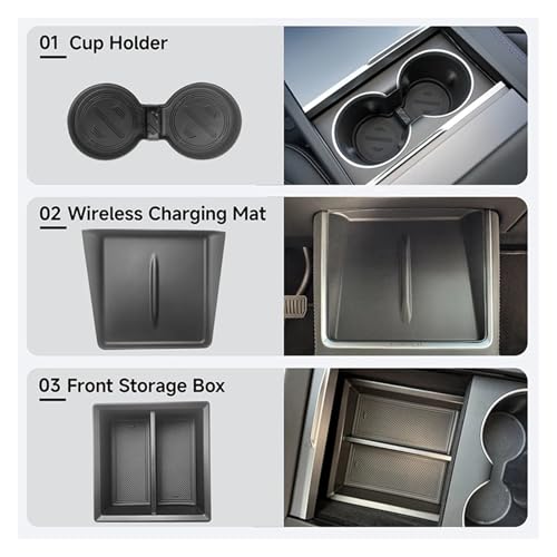 Storage Box Compatible For Tesla Model Y Juniper Accessories Center Console Trays Compatible For Tesla Model Y Juniper 2025