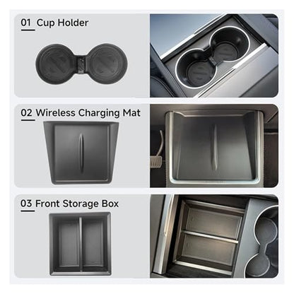 Storage Box Compatible For Tesla Model Y Juniper Accessories Center Console Trays Compatible For Tesla Model Y Juniper 2025