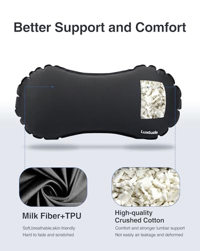 Inflatable Lumbar Pillow for Airplane Travel