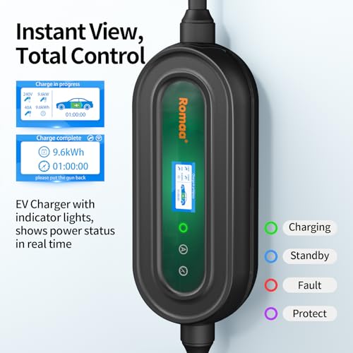 Level 2 EV Charger 40 Amp Portable J1772 Charger