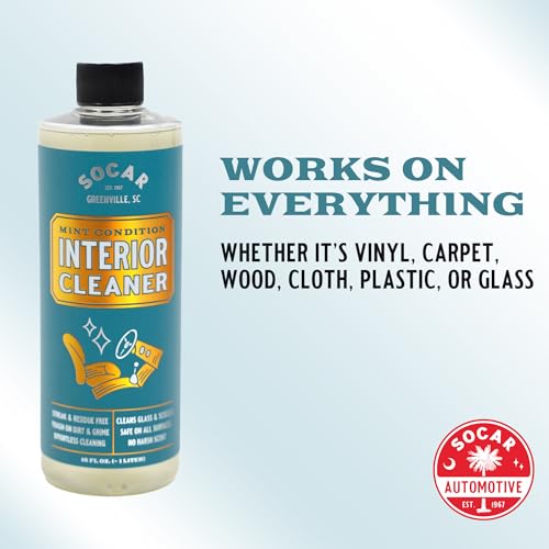 SOCAR Mint Condition Interior Car Cleaner 16 fl oz. Professional Grade for Dirt (16 Fl Oz)