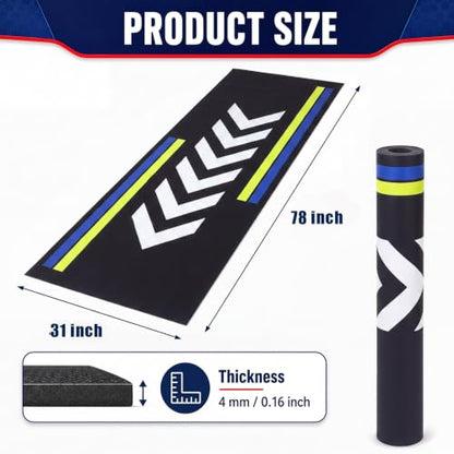 Motorcycle Mat Garage Floor Rug Washable Parking Mats for Garage Floors Non Slip Oil Absorbent Pad Rubber Backing Layer Protects Floor