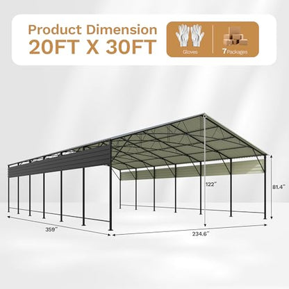 20x30 FT Metal Carport