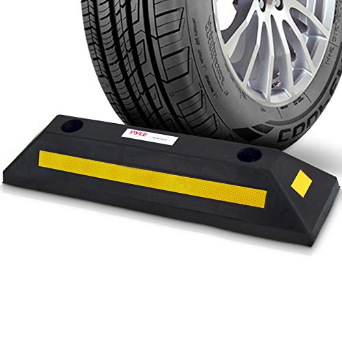 Curb Garage Vehicle Floor Stopper for Parking Safety 1PC Heavy Duty Rubber Parking Lot Driveway Stopper