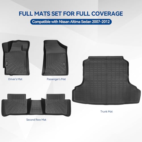 Custom Fit Floor Mats for Nissan Altima Sedan 2007