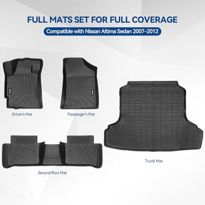 Custom Fit Floor Mats for Nissan Altima Sedan 2007