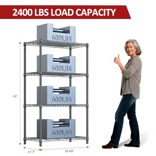 4 Tier Outdoor Metal Storage Shelving Unit