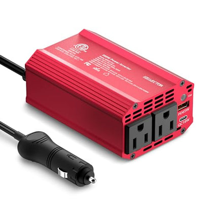 300W Power Inverter DC 12V to 110V AC Car Outlet Adapter with USB