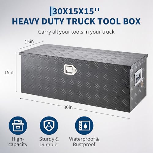 Truck Bed Tool Box Aluminum with Lock and Keys