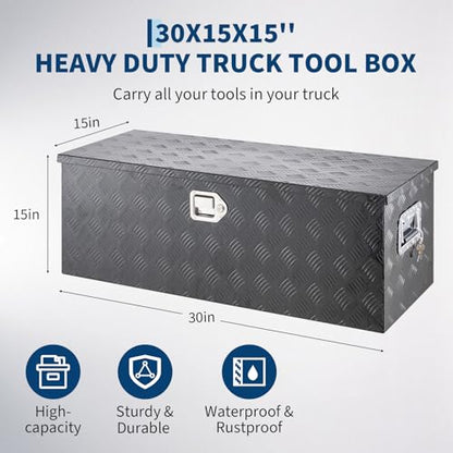 Truck Bed Tool Box Aluminum with Lock and Keys