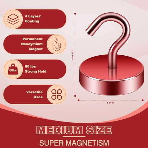 Magnetic Hooks Steel Tube Design for Cruise (10 Count)