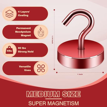 Magnetic Hooks Steel Tube Design for Cruise (10 Count)