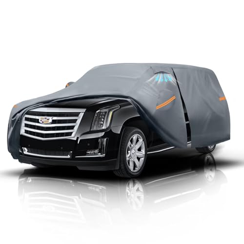 Large SUV Car Cover for Cadillac Escalade 100% Waterproof All Weather