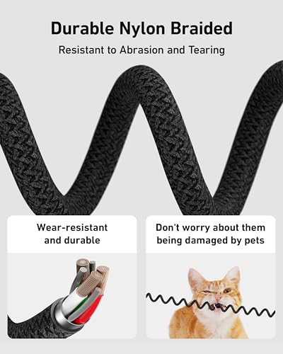Coiled USB C to USB C and Lightning Cable 2 in 1 (2 Count)
