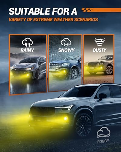 H11 LED Fog Light Bulbs Yellow (2 Count)