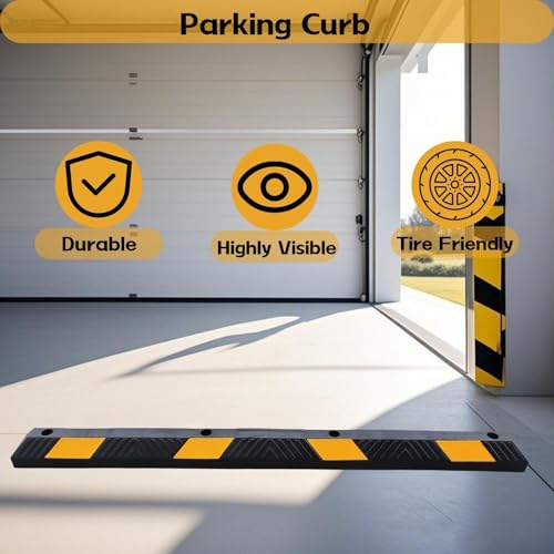 Heavy Duty Parking Curb Wheel Stop (2 Count)