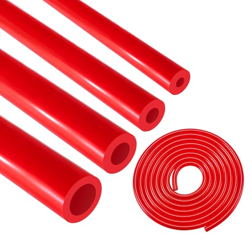 5/32 1/4 5/16 1/2 Silicone Vacuum Tubing Hose Line Kit 10FT 130PSI Max Pressure Red (4mm 6mm 8mm 12.7mm)