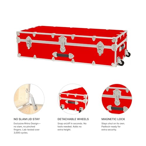 Rhino Trundle Storage Trunk with Wheels