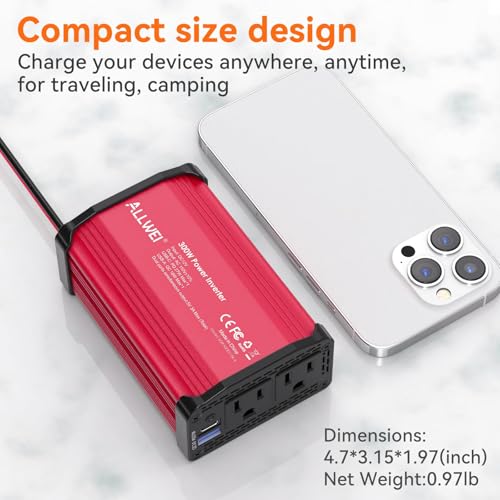 300W Car Power Inverter 12V DC to 110V AC Car Inverter