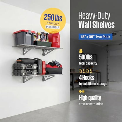 Steel Garage Wall Shelves 2 (2 Count)