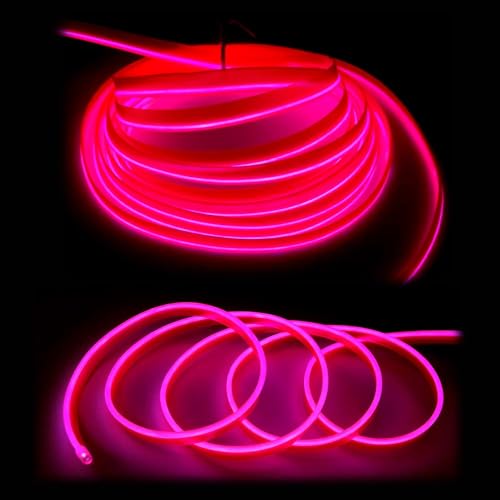 El Wire Pink Interior Car LED Strip Lights