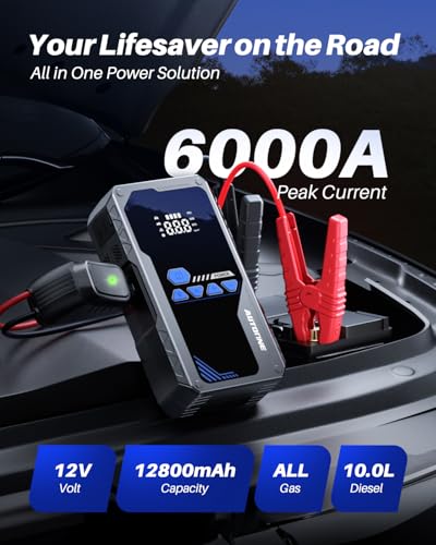 6000A Jump Starter with Air Compressor