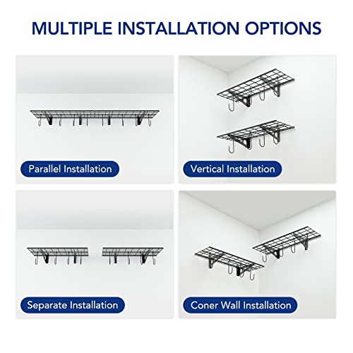 2 Pack 1x3 ft Garage Wall Shelving (2 Count)