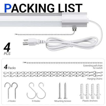 BS84 LED Shop Lights 4FT for Workshop (4 Count)