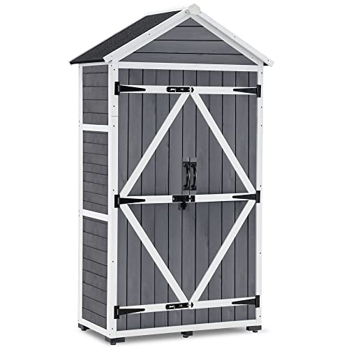 Outdoor Storage Cabinet with 2 Shelves
