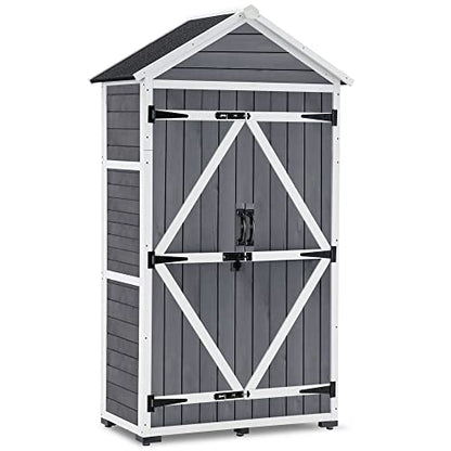 Outdoor Storage Cabinet with 2 Shelves
