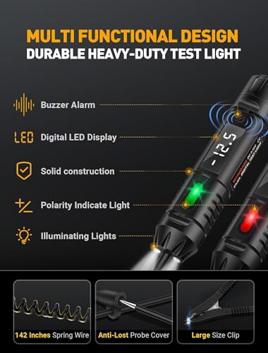 Upgraded Heavy Duty Circuit Tester with Buzzer