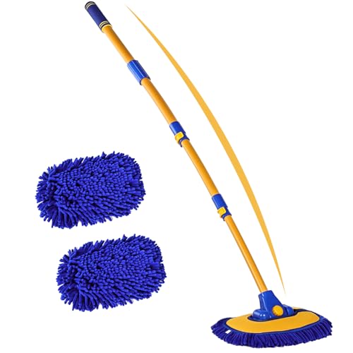 56.7" Car Wash Brush Mop Kit Mitt Sponge with Long Handle Car Cleaning Supplies Kit Tools Car Washing Duster Exterior Scratch Free